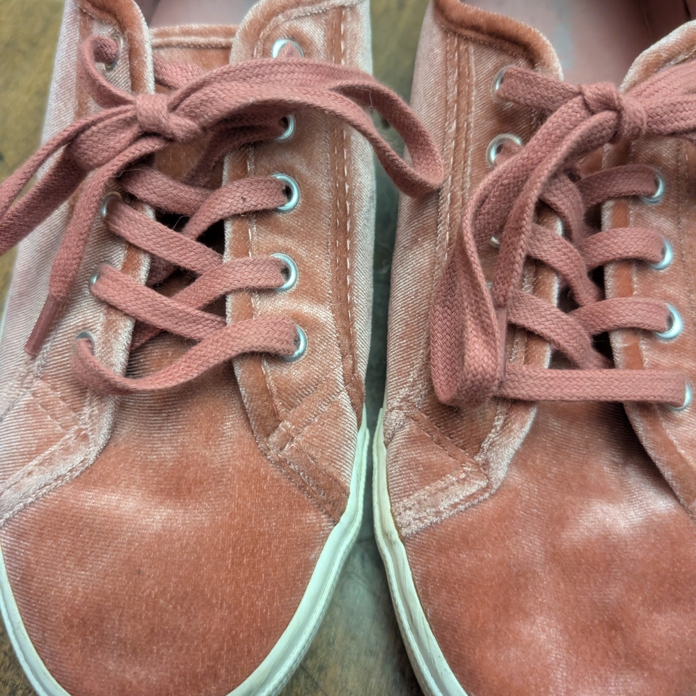 Old Navy Pink Velvet Sneakers - Picture 2 of 8